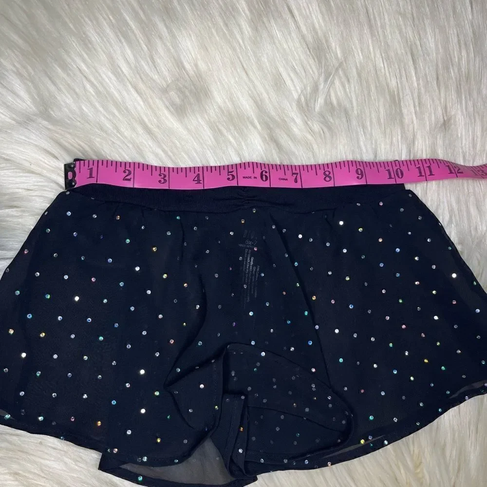 Bloch Olesia black/ silver sequin skirt sz 6X/7